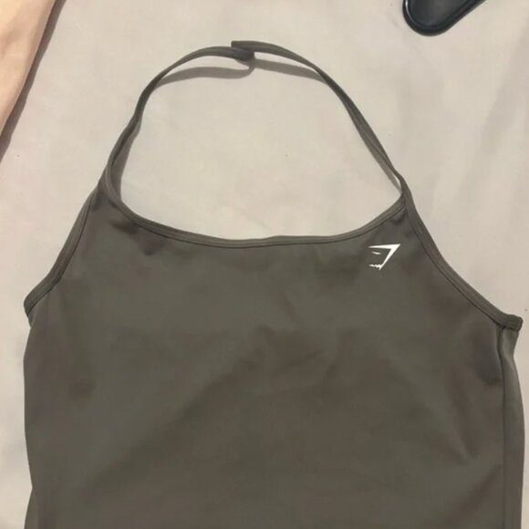 Gymshark Grayish/ green halter Sports Bra/ top - Picture 1 of 4